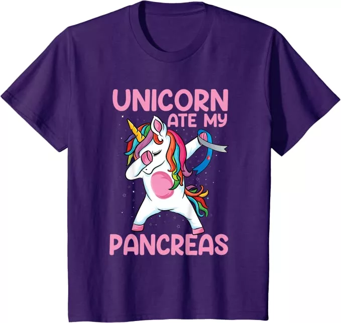 Dabbing unicorn ate my pancreas Type 1 Diabetes Awareness T-Shirt