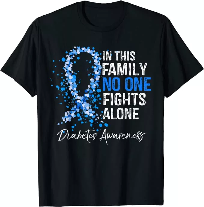 In This Family No One Fights Alone Shirt Diabetes Awareness