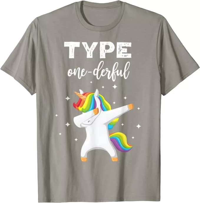 Type Onederful Dabbing Unicorn Diabetes Shirt