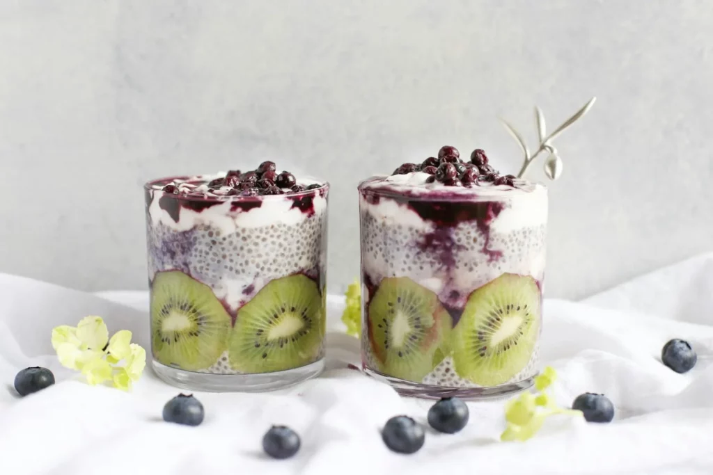 Image6 11Zon 18 Two Glasses Of Fruit Dessert With Blueberries And Yogurt