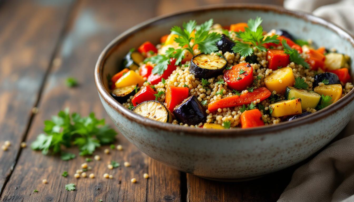 Roasted Veggies And Quinoa Salad Bowl 4