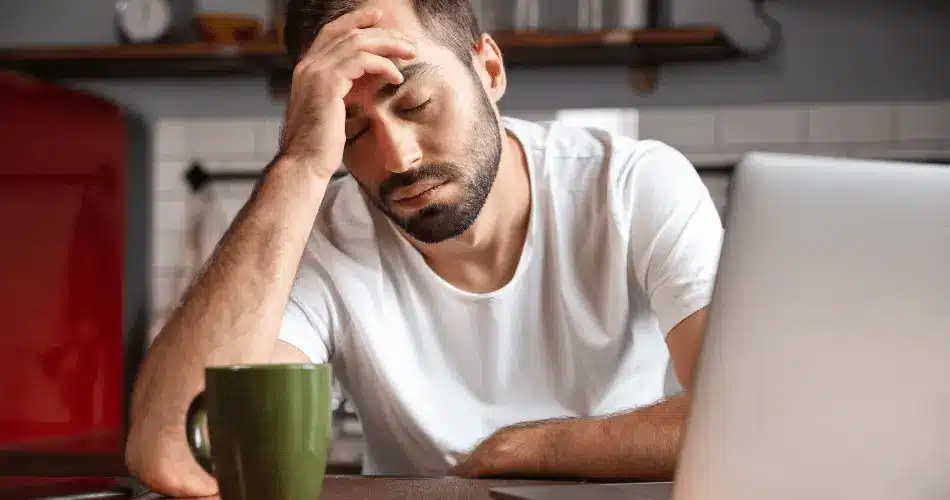 The Constant Tiredness A Tired Man Supporting His Head With His Hand